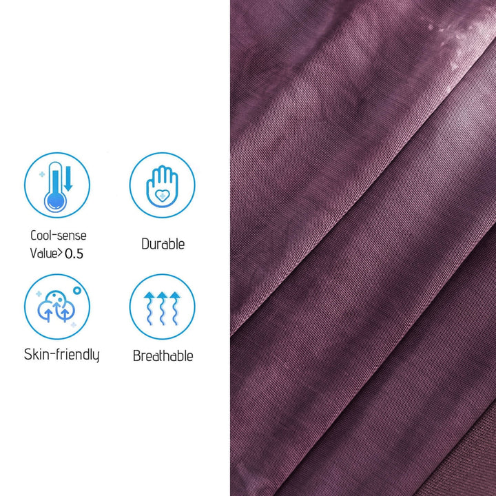 Topcee Cooling Blanket (50"X70"Throw Size) for Hot Sleepers- Q-Max >0.5 Decorative Tie Dye Lightweight Breathable Summer Cold Blankets for Sleeping Night Sweats - Purple