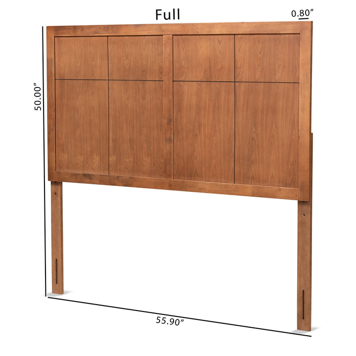 Monroe Transitional Wood Back Support MDF Headboard, Full, Ash Walnut