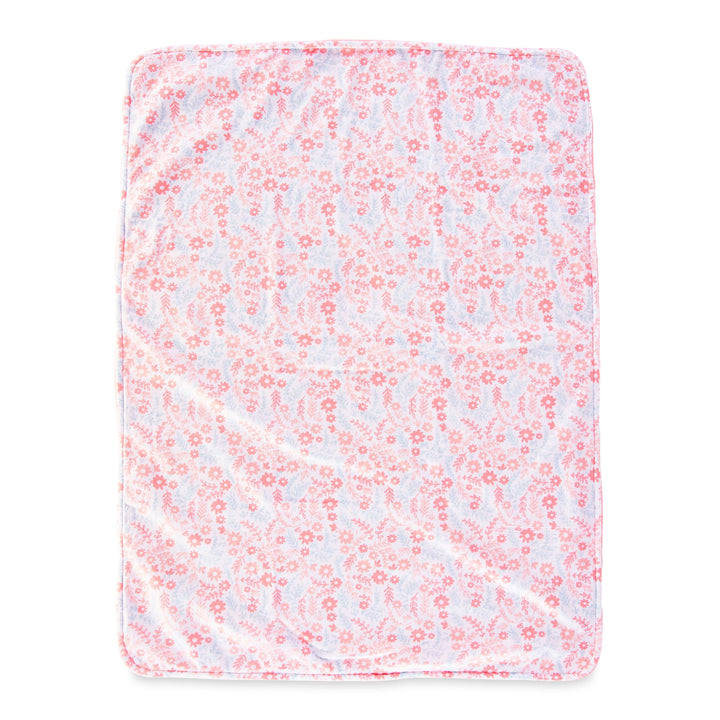 Baby Girl Premium Ultra Soft Plush Floral Blanket, 30" X 40"