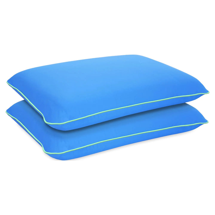 Memory Foam Fun Pillow with Cool-To-The-Touch Cover, Standard/Queen, Cosmic Blue, 2 Pack