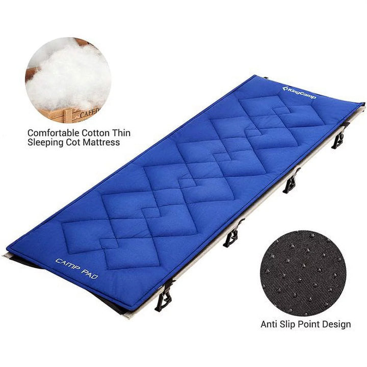 Camping Sleeping Pad Lightweight Camp Cot Mattress for Adult 80×30 Inches, Navy