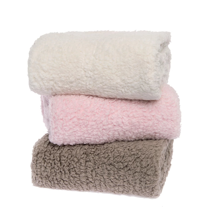 Sherpa Throw Blanket, 50" X 60", Light Pink