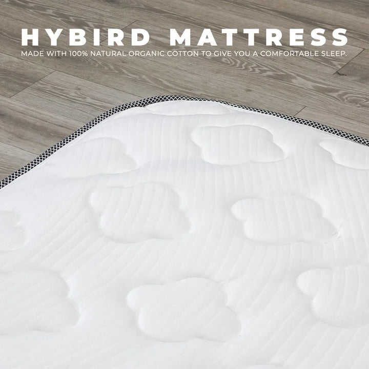 Full Size Mattress - 10 Inch Cool Memory Foam & Spring Hybrid Mattress with Breathable Cover - Comfort Tight Top - Rolled in a Box - Oliver & Smith