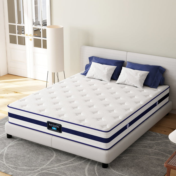 Queen Mattress, 10 Inch Hybrid Memory Foam Mattress in a Box, Pressure Relief, Certipur-Us