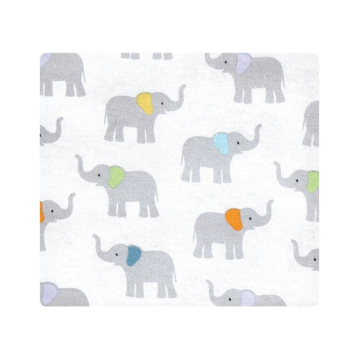 Cotton Poly Flannel Receiving Blankets, Teal Elephant, One Size