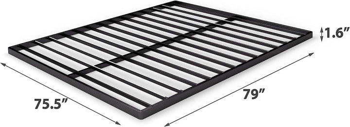 Quick Lock Bunkie Board / Box Spring & Bed Slat Replacement / Metal Frame with Steel Slats / Easy Assembly, King, Bunkie Board Only