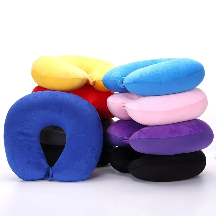 Travel Neck Pillow Memory Foam Airplane Travel Comfortable Washable Cover Plane Neck Support Pillow for Neck Sleeping, Seat Cushion, Living Room Decor, Room Decor