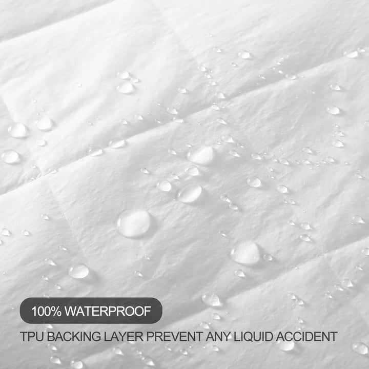 Twin Size Waterproof Mattress Protector Pad Cover with Deep Pocket Quilted Fitted 8" - 21" Breathable & Noiseless (White, Twin)