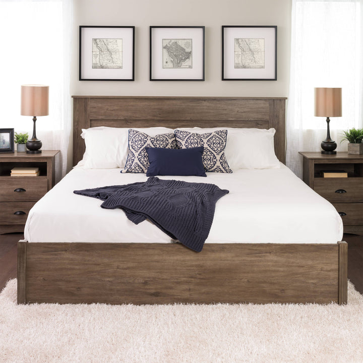 Prepac Select Flat Panel Headboard, King, Drifted Gray Laminate Finish