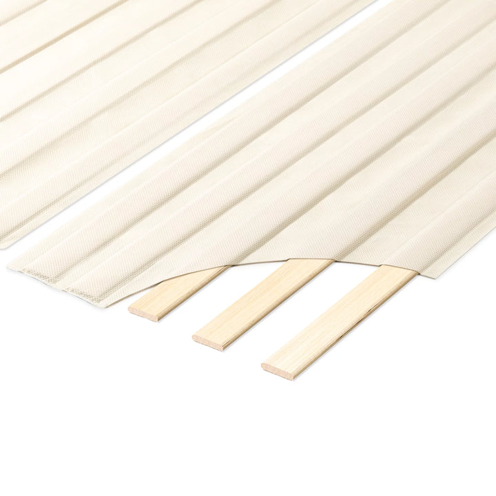 Wood Bed Slat Board with Fabric Cover, Vertical Mattress Support for Bed Frames, Box Spring or Bed Slat Replacement,Full